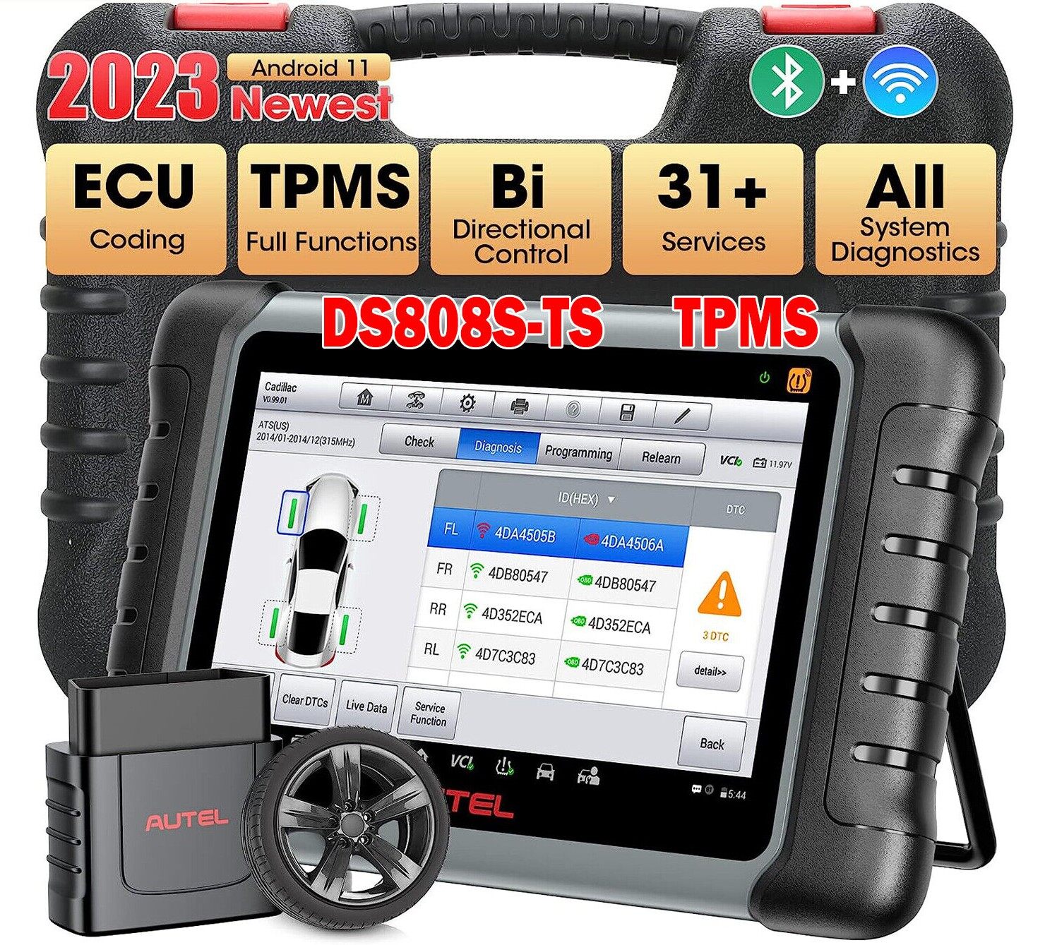 Autel Scanner MaxiDAS DS808S-TS TPMS Scan Tool Coding Android 11 Upgrade of MP808TS ราคา 45,999 บาท*ส่งฟรี