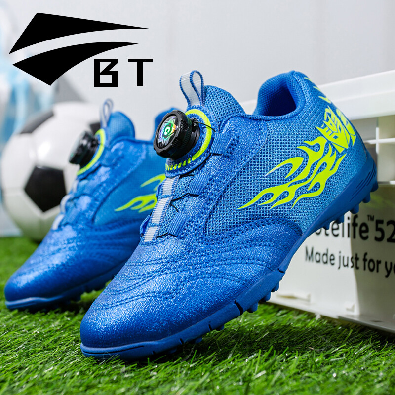 Bt bé trai Cô Gái Giày bóng đá Bị Gãy Móng Tay Trẻ Em Giày Sneakers Ánh Sáng Chống Trượt Nút thoải mái thoáng khí Xoay đế cao su 30-39