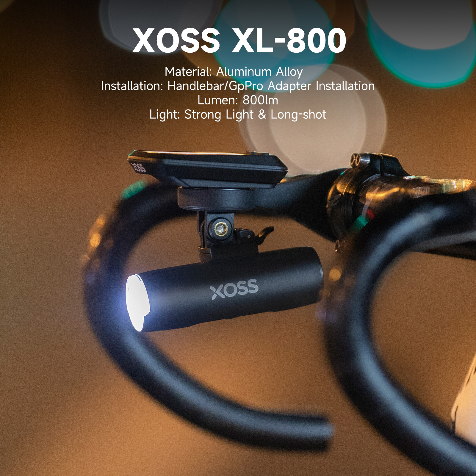 Xoss đèn pha xe đạp xl 800 đèn pin 800lm đèn trước xe đạp sạc usb chống nước đèn pha led xe đạp đèn pin 2600 mah đèn tay cầm mtb với type-c