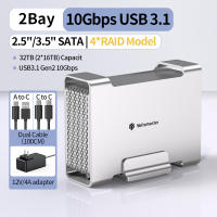 Yottamaster Mac สไตล์ USB3.1 Gen2 10Gbps Type C RAID SSD 2.5 3.5 นิ้ว SATA ดิสก์สเตชั่น HDD ภายนอกเคสฮาร์ดไดรฟ์กล่องเก็บที่อยู่อาศัยหน้าอกสำหรับ NAS รองรับ RAID 0 1 SPAN 3 โหมด RAID
