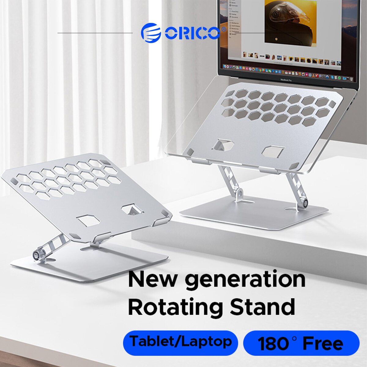 ORICO 180 ° miễn phí điều chỉnh Laptop xoay lật đứng hợp kim kẽm Phù HợP DướI 17 inch máy tính xách tay/máy tính xách tay chơi game/máy tính bảng/Slim/xách tay màn hình