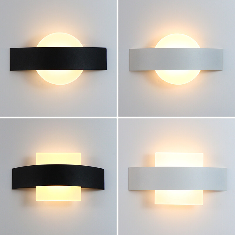 Nordic modern Simplicity LED wall lamp Acrylic Round and Square indoor