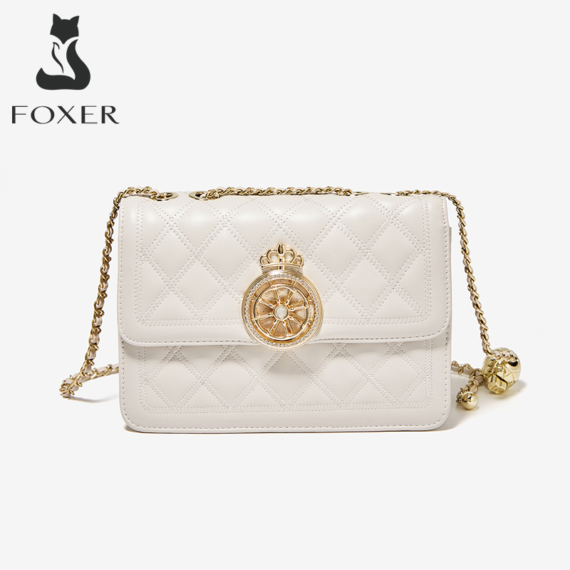 Foxer women's genuine leather bag Cross Body & Shoulder Bags chain shoulder bag sling bag for women ราคา 1,302 บาท*ส่งฟรี