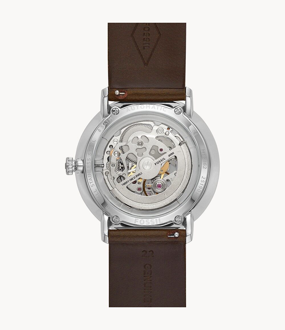 Chase Automatic Brown Leather Watch 