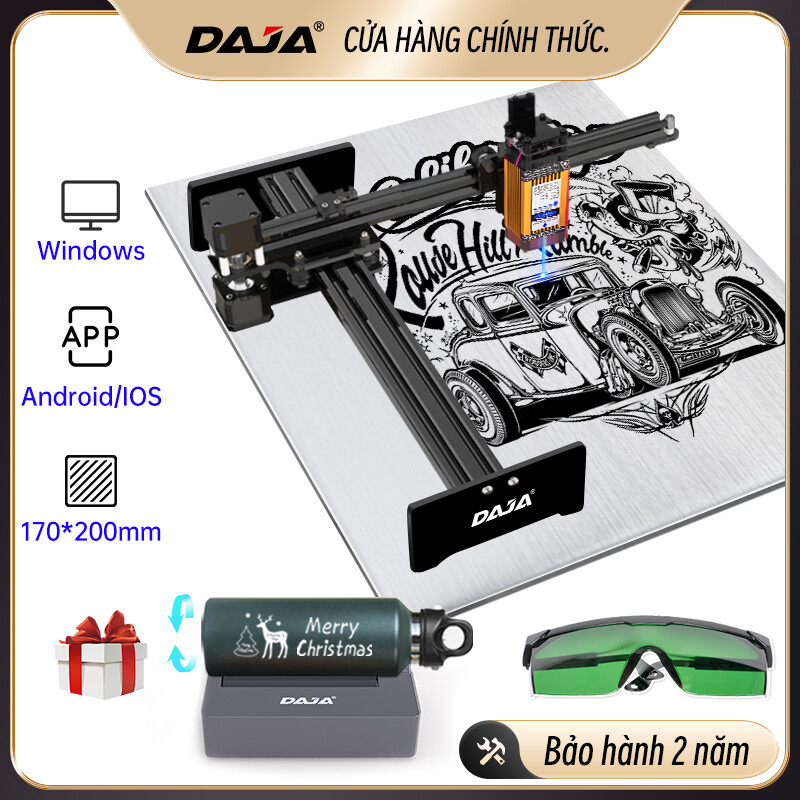 Daja máy d2 máy khắc laser mini cầm tay la-ze tự động máy khắc cho gỗ thép không gỉ cắt nhựa acrylic công cụ gia công gỗ