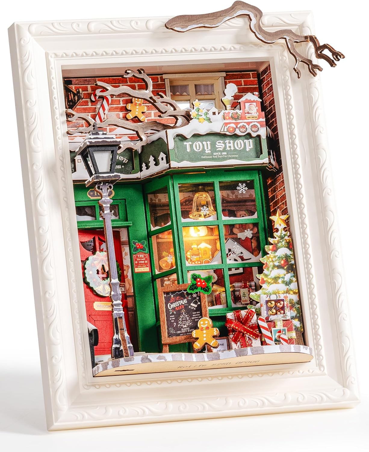 ROBOTIME Santa’s Toy Shop 3D Puzzle Christmas-Themed Photo Frame Building Set Holiday Decorative Gifts ราคา 1,257 บาท*ส่งฟรี