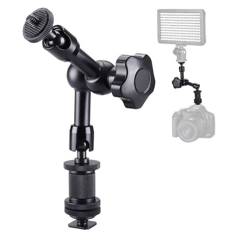 7inch Magic Arm, with Hot Shoe Mount 1 4inch Tripod Screw for DSLR Camera Rig LCD DV Monitor LED Lights 5
