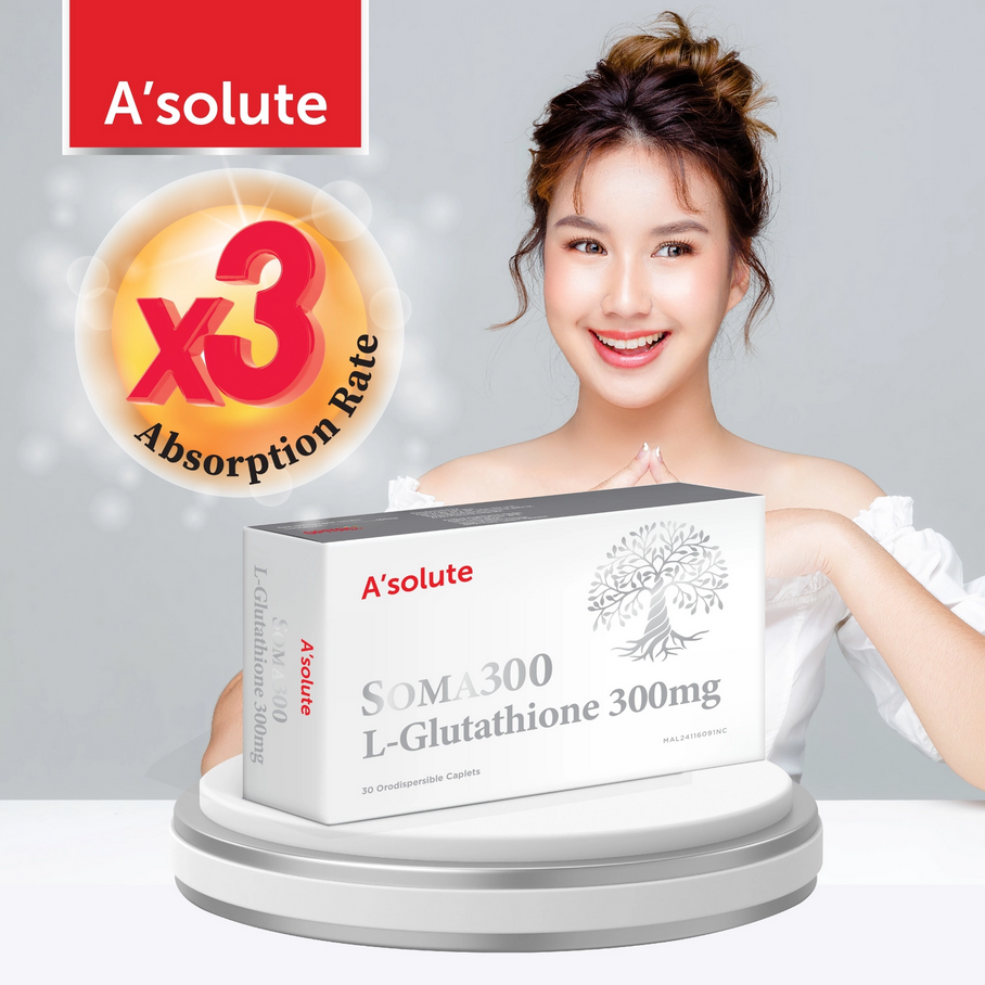 soma glutathione ASOLUTE SOMA 300 L-GLUTATHIONE 300MG | SKIN BRIGHTENING FORMULA Tablets For  Skin Whitening Glutathione Supplement For Beauty 2 Box 3 Box 1 Box - Lazada