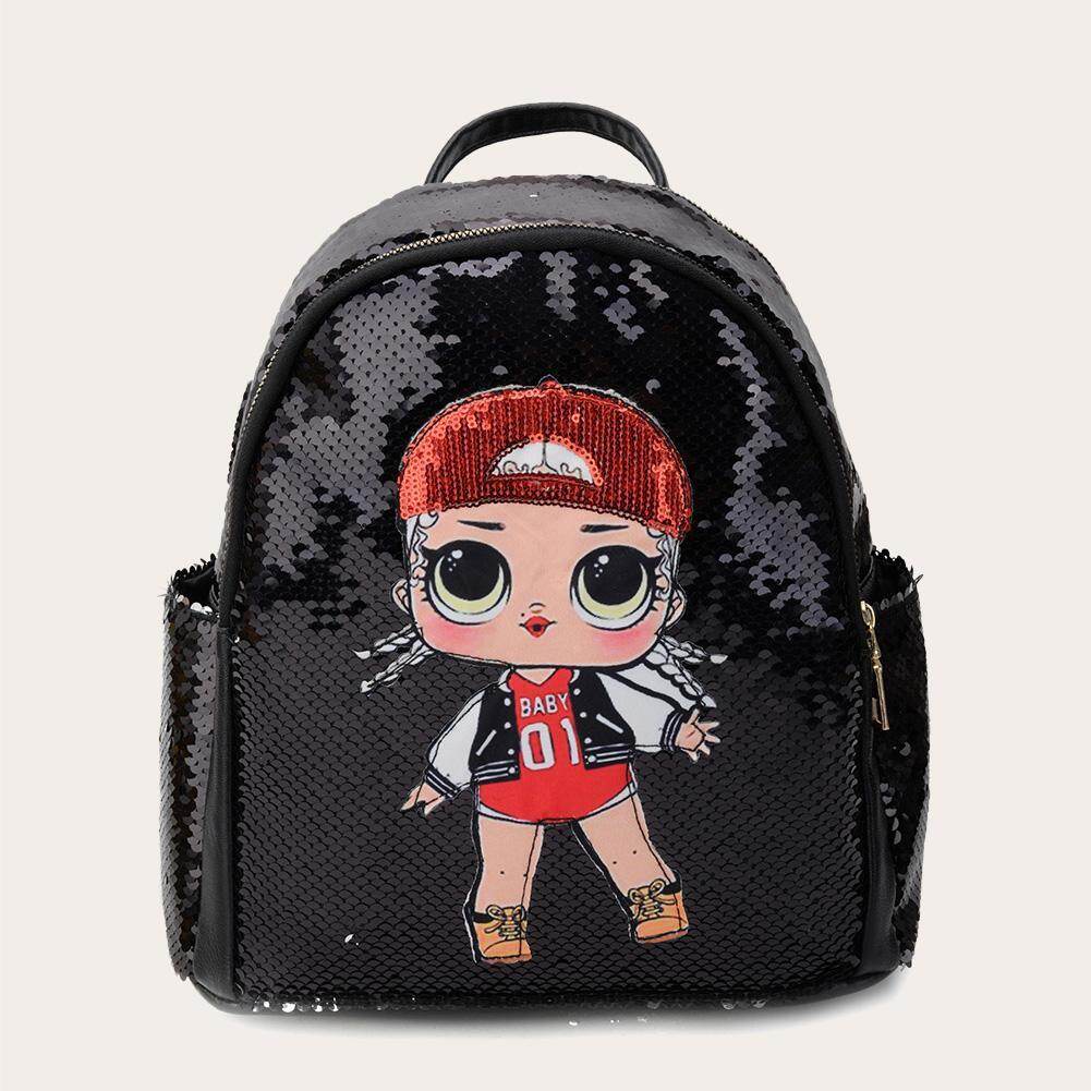 Glitter Wanita Payet Ransel Lucu Kartun Anak Perempuan Anak Anak Spanish