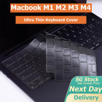 PH Ultra Thin Soft invisible keyboard Cover Skin for Macbook Air NEO M5 M1 M2 M3 M4 Pro 14 16 inch Black Crystal Film air 15 A3113 A3114 A2992 A2991 A2337 laptop Accessories