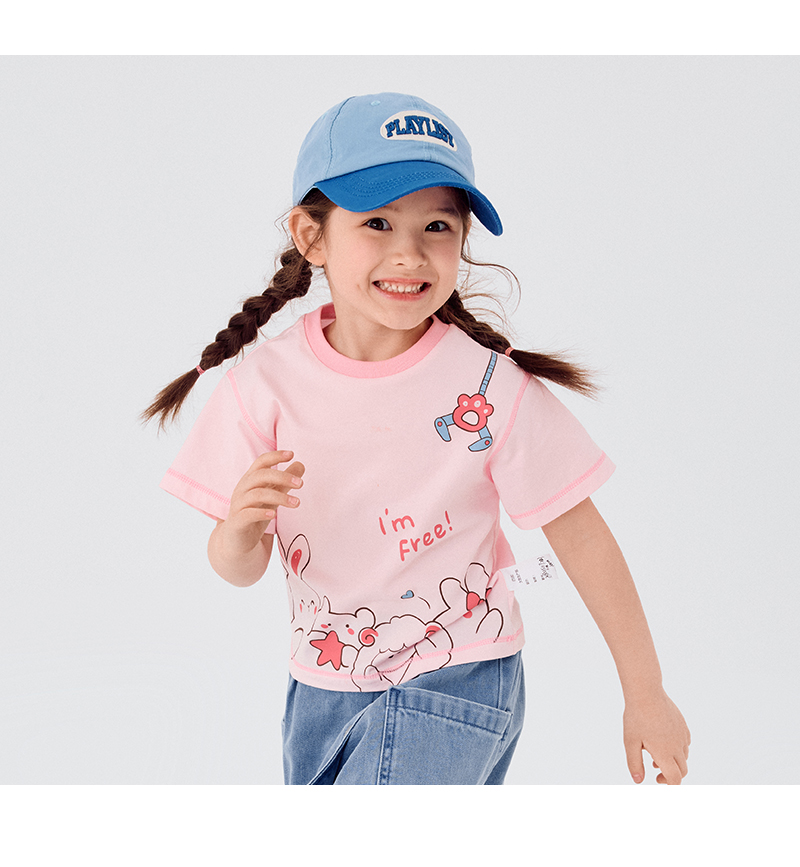 balabala Baby Inner Wear Infant T-Shirt Boy Short Sleeve Girl Top 2025 New Summer Loose Fashion · v3