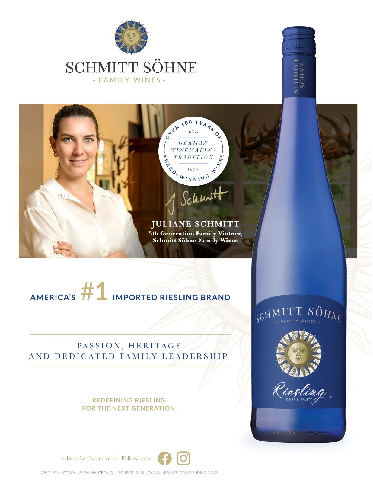 Schmitt Sohne Riesling QbA Series (Regular/ Dry/ Sweet/ Auslese