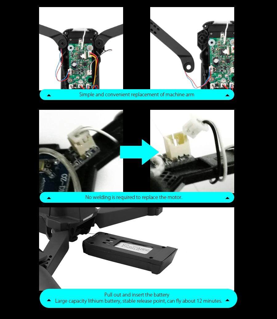 ข้อมูลประกอบของ (ส่งมาจากประเทศไทย)โดรนบังคับ E58 WIFI FPV With Wide Angle HD 1080P Camera โดรนติดกล้อง Hight Hold Mode Foldable Arm RC Qpter Drone โดรนบังคับ X Pro RTF Dron For Gift