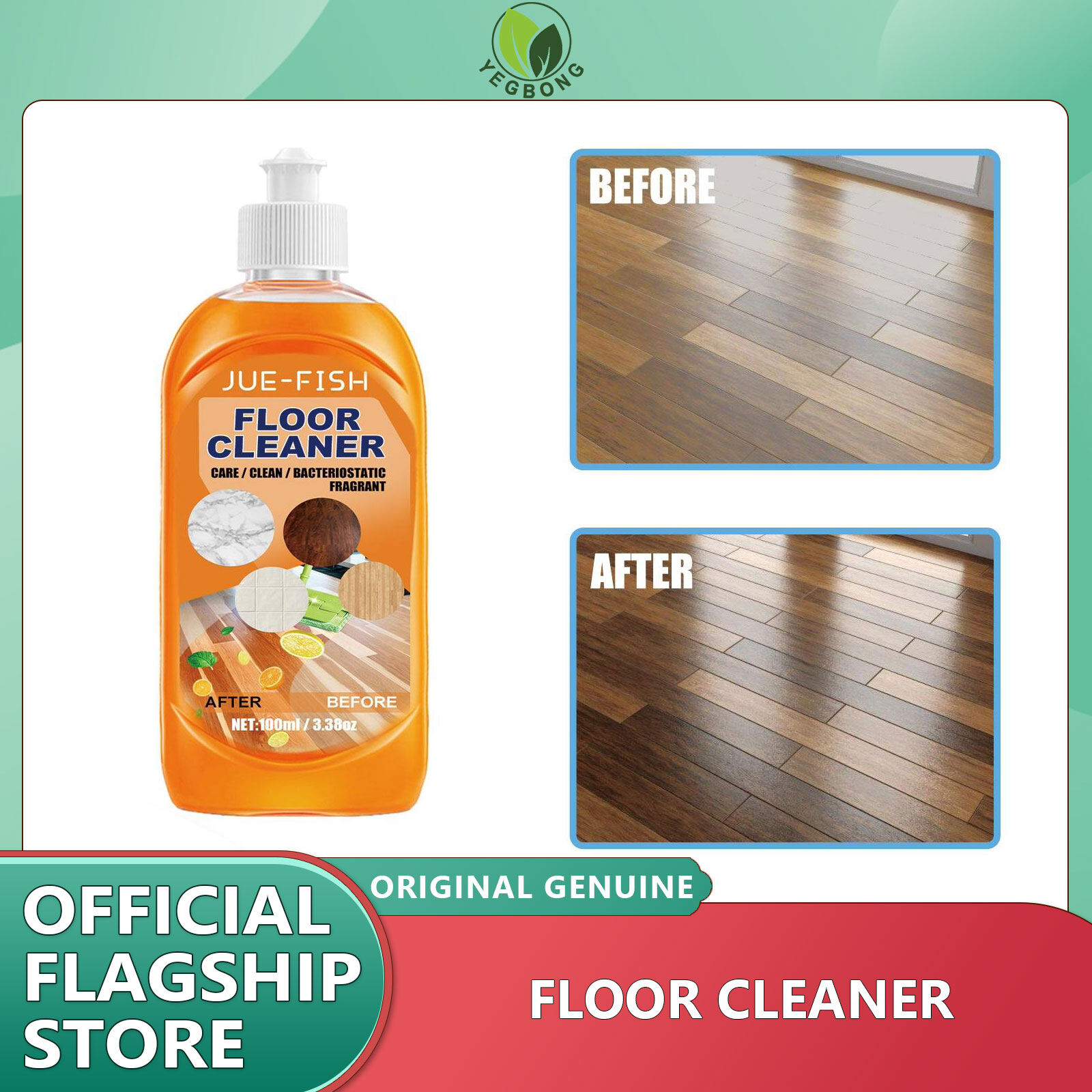 Jue-Fish Floor Cleaner Liquid Scratch Polish Repair Maintenance Remove Grease Multifunctional 100ml Granite Cleaner Marble Stain Remover Wood Floor Brightening Cleaner Practical Tiles Powerful Decontamination Agents Floor Scratch Repair Agents Floor Care ราคา 143 บาท*ส่งฟรี