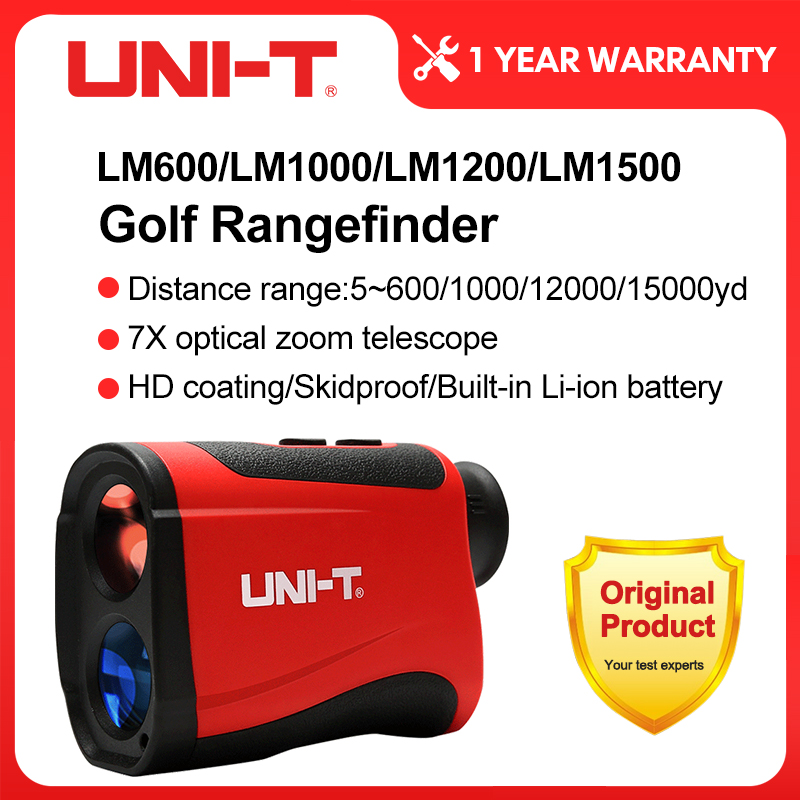 UNI-T Golf Rangefinder 600m 1000m 1200m 1500m Telescope Rangefinder LM600 Outdoor Trena Telemetre Distance Measuring Tool LM1000 LM1200 LM1500 ราคา 2,899 บาท*ส่งฟรี