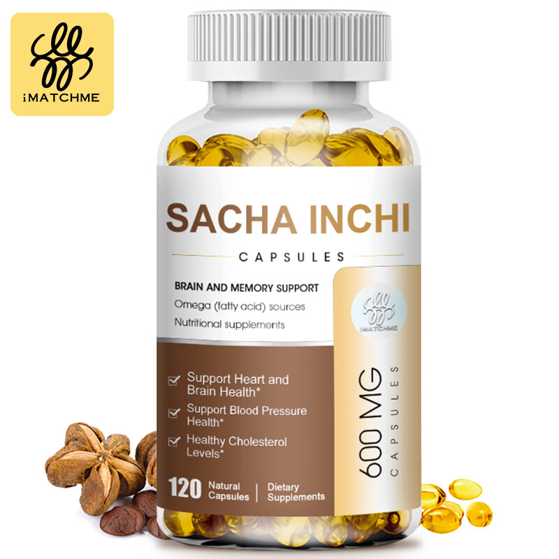 Viên nang Sacha Inchi Dầu hạt nguyên chất Hỗ trợ tim, não và huyết áp Sức khỏe tăng cường bổ sung sức khỏe trí nhớ