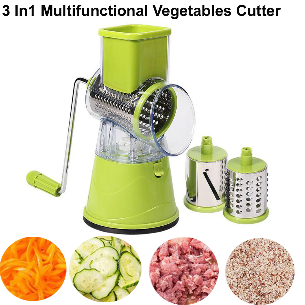 Gambar 3 In 1 Multifunctional Vegetable Cutter Manual Cutting Vegetable Potato Slicer Shredded Slices Practical Kitchen Tools