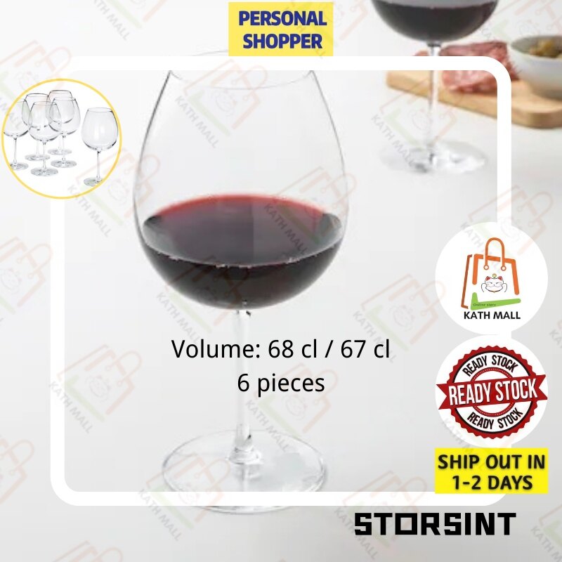 Gambar STORSINT Red wine glass, clear glass I Gelas