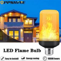 E27 LED Flame Light Bulb Dynamic Jumping Lights Christmas LED Flame Effect Waterproof Light Bulb Burning Fire Effect Xmas Party Lamp