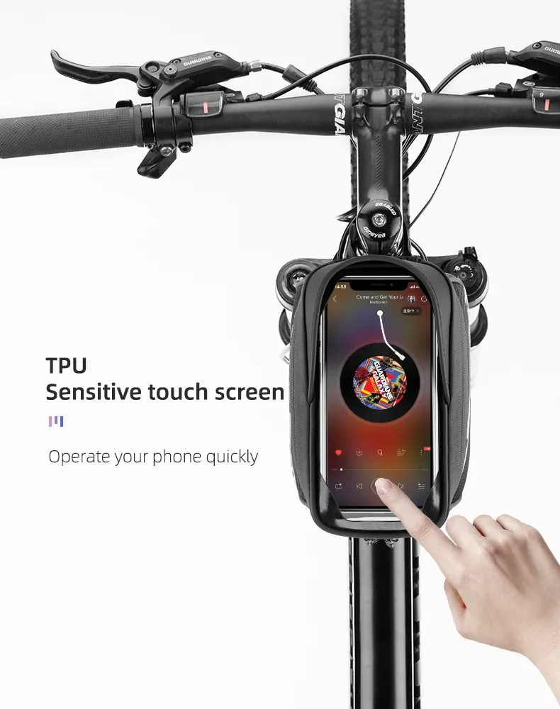 ROCKBROS Túi điện thoại dành cho xe đạp Túi đựng điện thoại ống phía trước