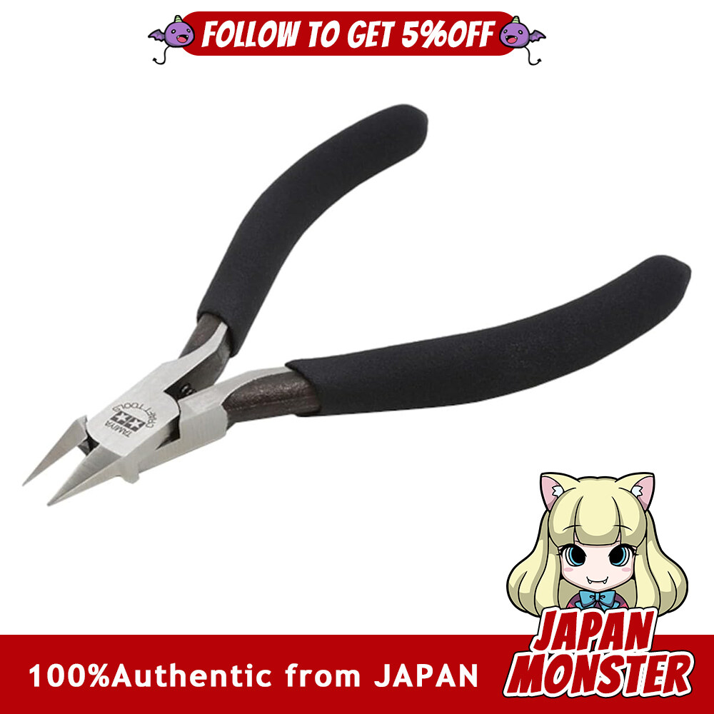 Tamiya Craft Tool Series No.123 Tapered Thin Blade Nippers for Gate Cutting, Plastic Model Tool 74123 Japan