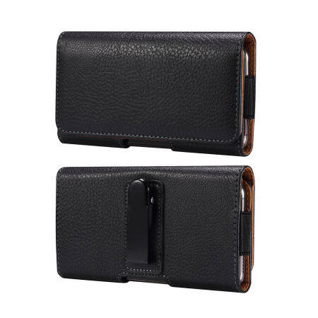 Lychee Leather Waist Pouch for Mobile Phones (Brand Name: Universal)