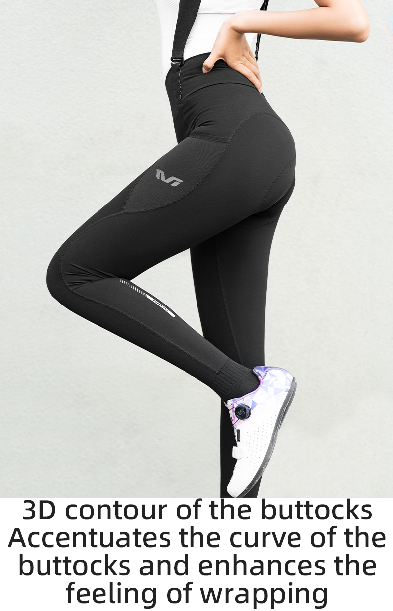 【TVI】Pantaloni da ciclismo da donna ROCKBROS Pantaloni da ciclismo da donna ad alta elasticità ad asciugatura rapida con cinturino staccabile MTB Pantaloni da ciclismo da strada Pantaloni da equitazione traspiranti con tasca laterale