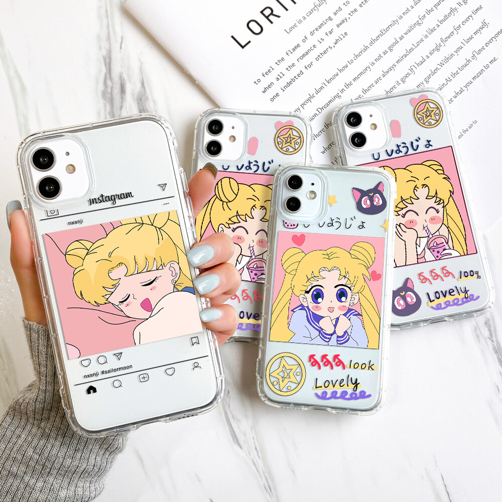 AKABEILA Loverly Sailor Moon Clear Phone Case for Iphone 12 11 Pro Max 6 6s  7 8 Plus X XR XS Max SE 2020 Covers SailorMoon Soft TPU Shockproof Back  Cover | Lazada