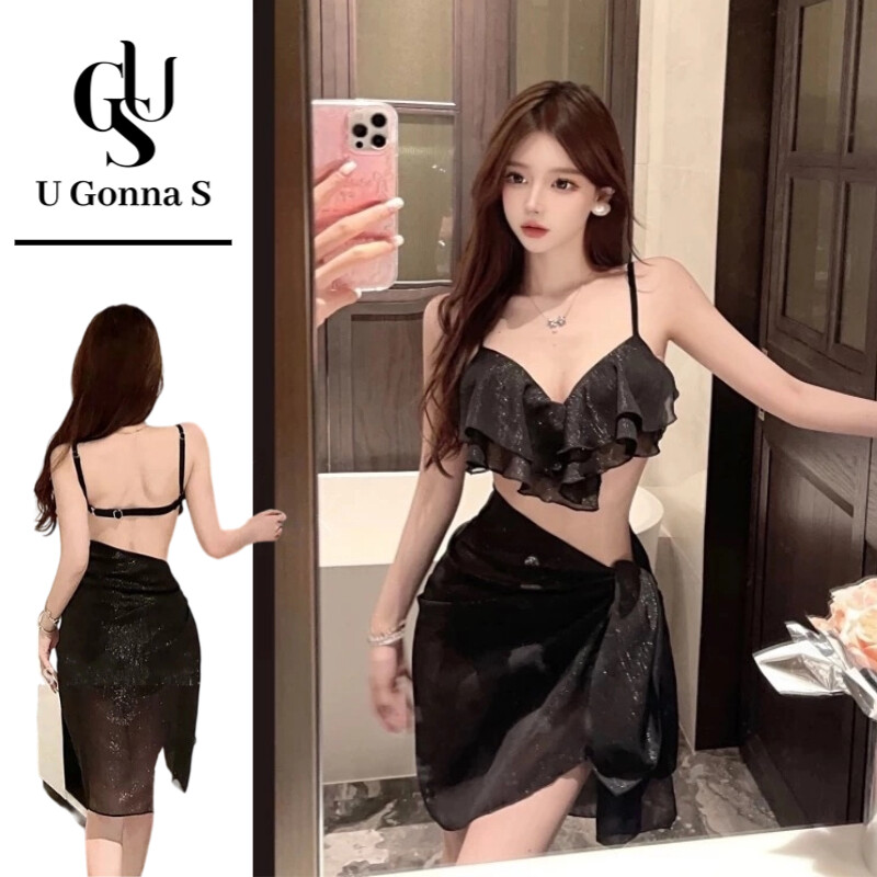 Bộ đồ bơi hai mảnh với Cover up áo tắm cho phụ nữ 3 mảnh độn sexy trang phục beachwear quần áo thời trang ootd thiết kế mới 2025 U Gonna S