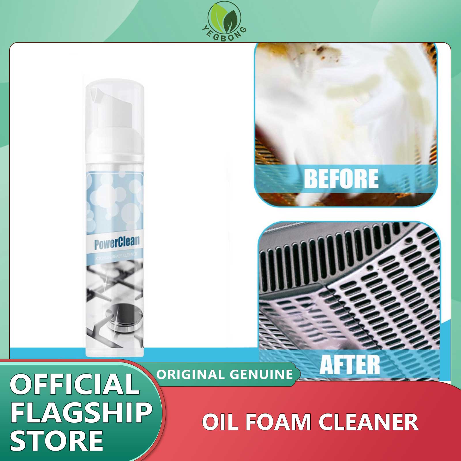 Yegbong Professional Kitchen Degreaser Cleaner Oil Stain Remover Foam Cleaner Spray Cleaner for Decontamination Removes Grease Grime Kitchen Grease Cleaner Stainless Steel Cleaner Heavy Oil Stain Removal Magic Bubble Range Hood Foam Cleaner ราคา  145 บาท*ส่งฟรี