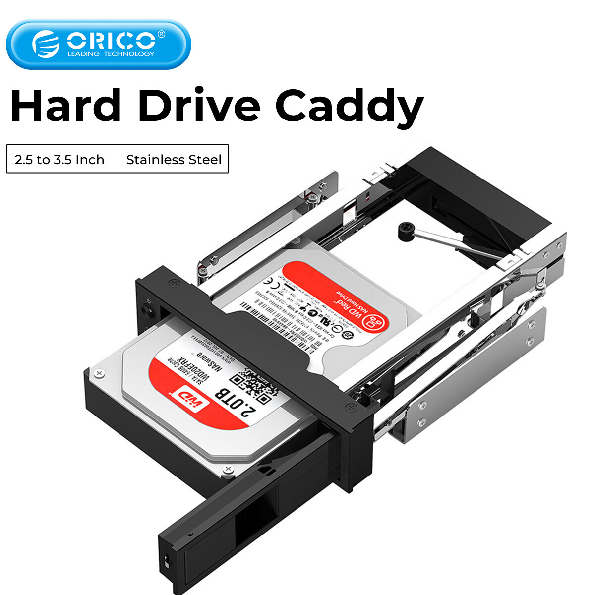 Orico hộp đựng ổ cứng 2.5 đến 3.5 inch bộ chuyển đổi ổ cứng trong giá đỡ lắp đặt không gỉ khung di động 3.5 inch sata hdd