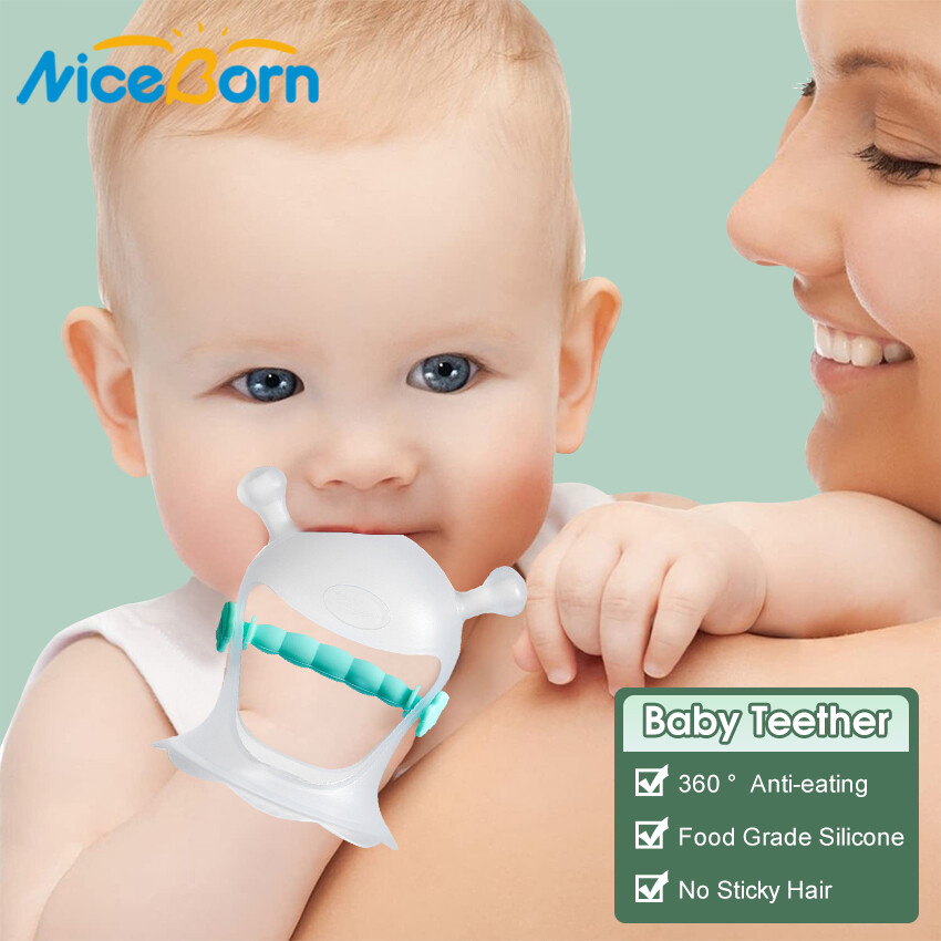 NiceBorn Gặm nướu hình ngôi silicon an toàn cho bé Gặm Nướu Silicon Cao Cấp