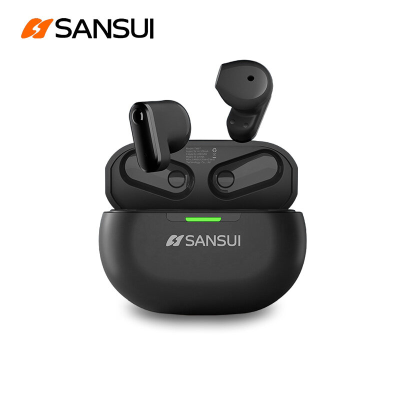 SANSUI W97 Tai nghe siêu nhỏ nửa trong tai ENC Tai nghe trò chuyện Tai nghe chơi thể thao