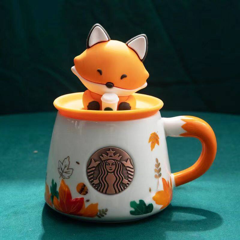 Cốc starbuck có nắp đậy cốc nước hoạt hình, cốc cà phê sinh viên dung tích lớn, cốc ăn sáng cốc quà tặng