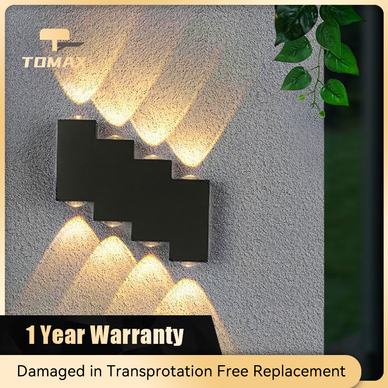 Tomax đèn tường chống nước 4w 6w 8w đèn tường ngoài trời đèn gắn tường nhôm đèn tường led ban công