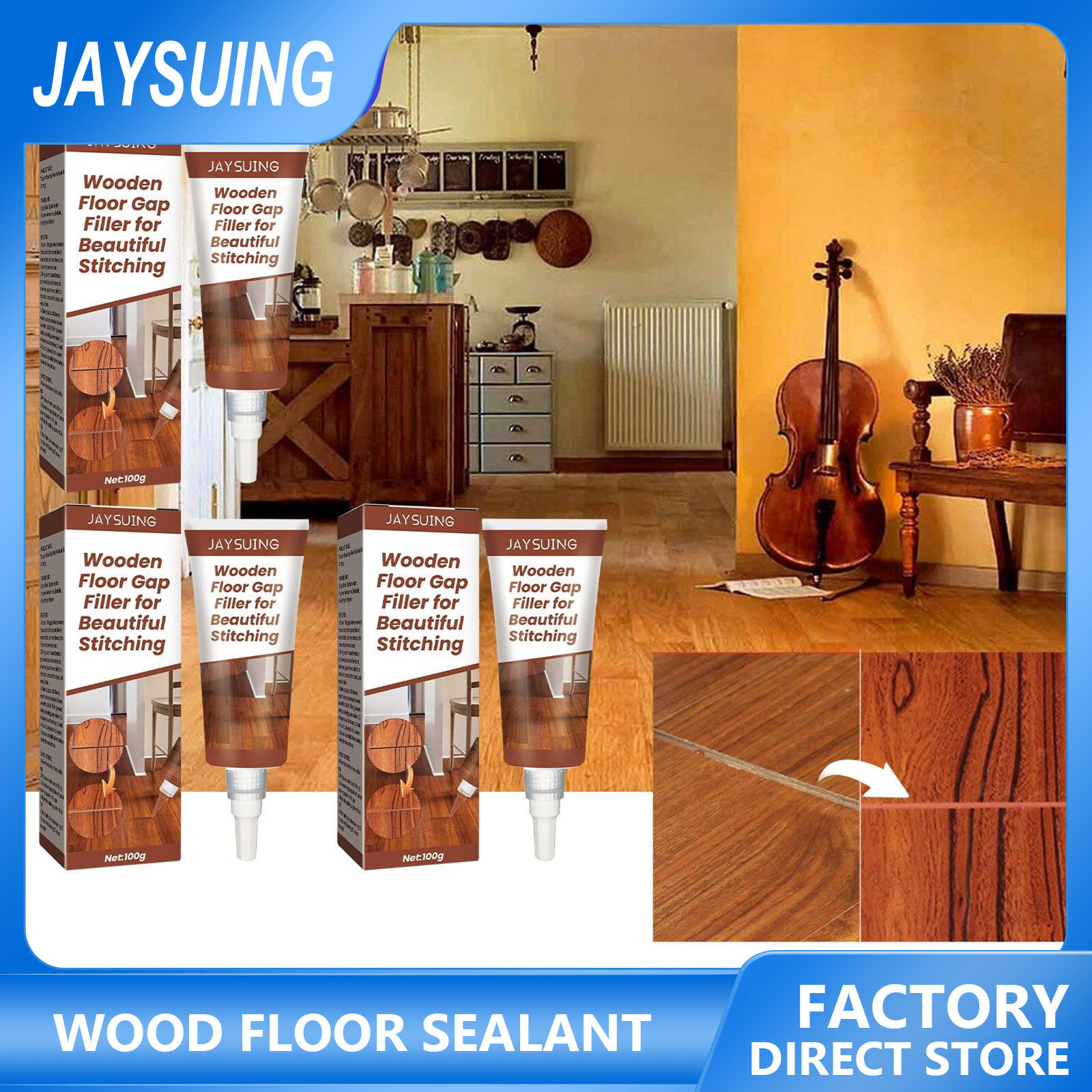 Jaysuing Multi-color Solid Wood Furniture Scratches Repair Cream Pen Wood Floor Fill Paint Materials Decorative Sealant Paint Furniture Wood Door Floor Scratch Repair Concealer Easy Fix For Home Office ราคา 202 บาท*ส่งฟรี
