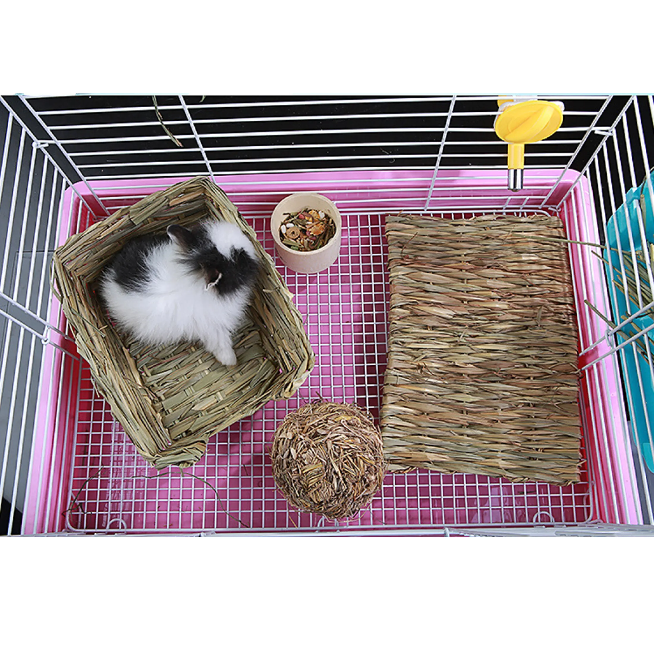 PETSOLA Matras Kunyah Rumput Hamster, Alas Tempat Tidur Lembut 
