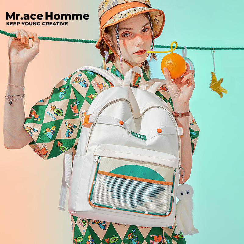 Ông ace Homme đảo phiêu lưu mới Ba lô Đại Học nữ Trung Học Cơ Sở học sinh trung học phổ thông cặp sách sức chứa lớn Ba lô đựng máy tính nam