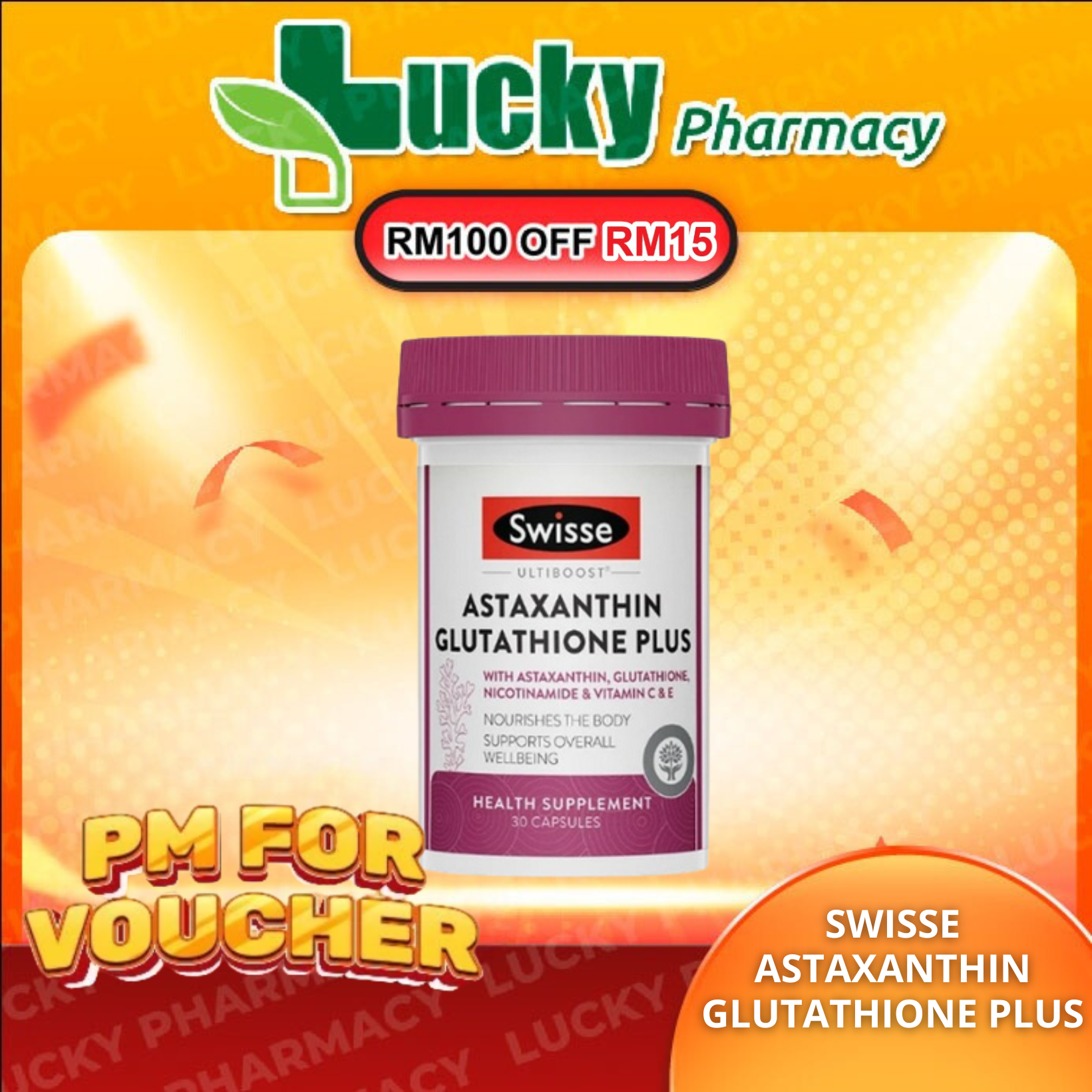 glutathione benefits weight loss SWISSE ULTIBOOST ASTAXANTHIN GLUTATHIONE PLUS 30 CAP main image 0
