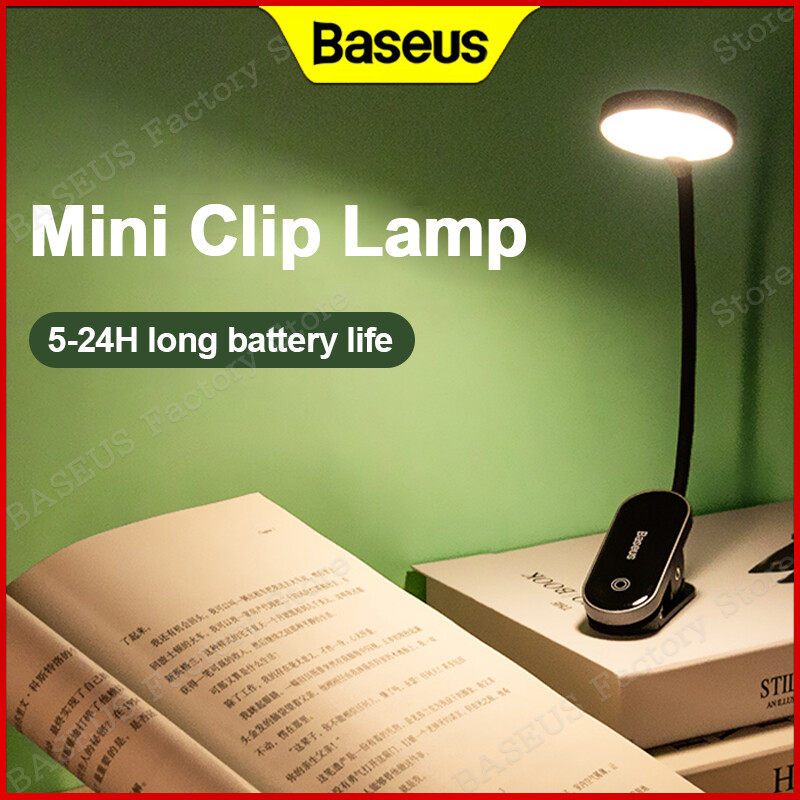 Baseus Comfort Reading Mini Clip Đèn Led Đèn Bàn Đèn Ngủ Đèn Đọc Sách Bàn Phím Máy Tính Đèn Bảo Vệ Mắt Được Chiếu Sáng Với Sạc USB Cho Phòng Ngủ