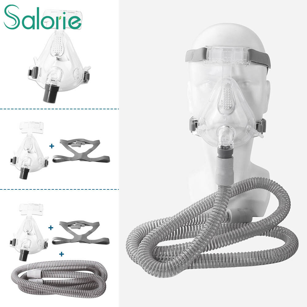Salorie Reusable CPAP Full Face Mask Auto CPAP BiPAP Accessories with Headgear Headband Use for Cushion Travel Sleep Apnea and Snoring ราคา 248 บาท*ส่งฟรี