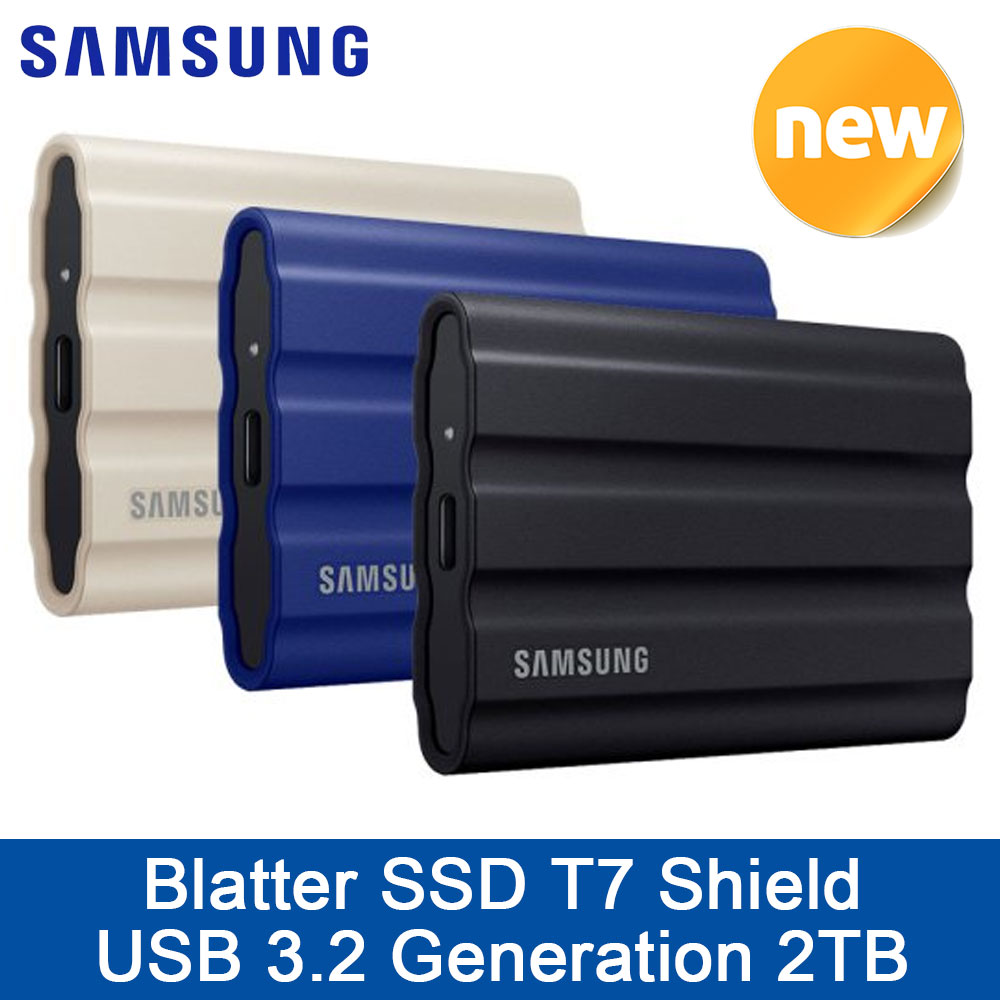 Samsung T7 Shield 2TB MU-PE1T0R/K Blatter SSD USB 3.2 Generation Korea ราคา 9,706 บาท*ส่งฟรี