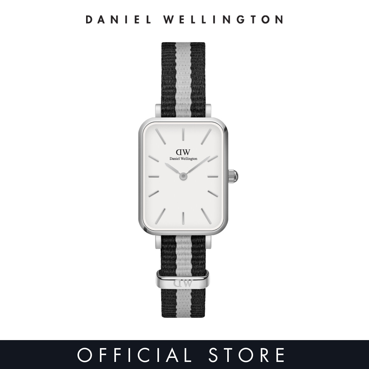 Daniel Wellington Quadro 20x26mm Charcoal Nato - Watch for women - Women's watch - Fashion watch - DW Official - Authentic