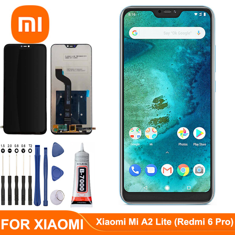Màn hình lcd chính hãng 5.84 inch cho xiaomi mi a2 lite màn hình cảm ứng thay thế cho màn hình xiaomi redmi 6 pro