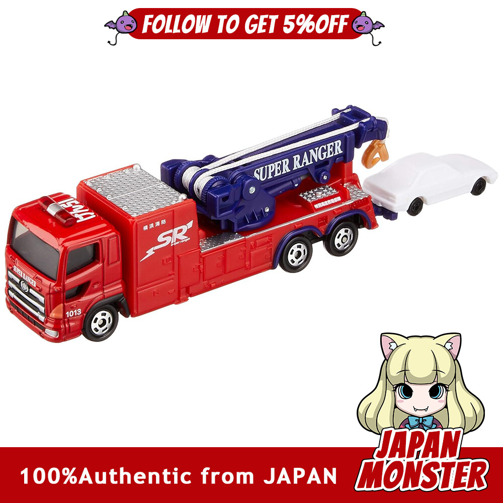 Takara Tomy Tomica No. 132 Yokohama City Fire Bureau Super Ranger Mobility Towing Vehicle Department Special High-Level Rescue Team Mobile Towing Vehicle Miniature Car Toy Long Type Tomica Japan