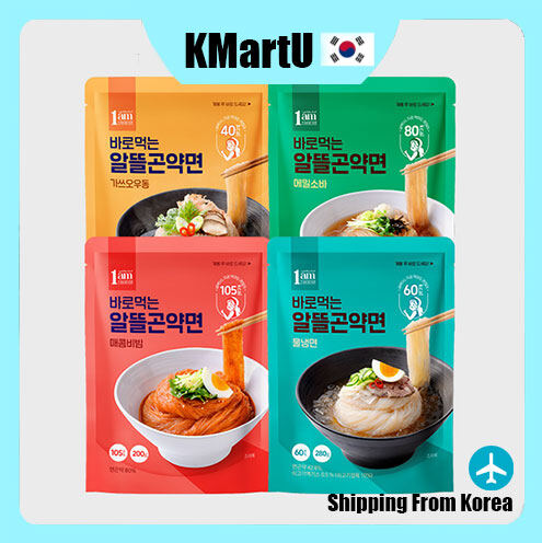 1AM Hàn Quốc, mì Konjac Ăn Liền ít calo cho chế độ ăn kiêng/bibim cay, Katsuo udon, mulnaengmyeon, mì soba