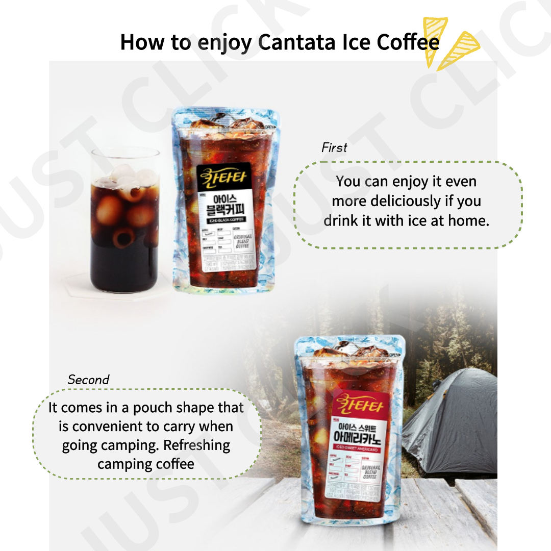 Cantata coffee pouch 230ml Black Americano Hazelnut Caramel