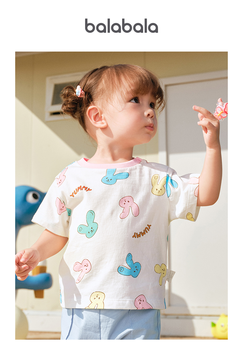 バラバラ ベビーTシャツ 半袖 肌に優しいトップス 男の子 女の子 2025年新作 夏 快適 かわいい
