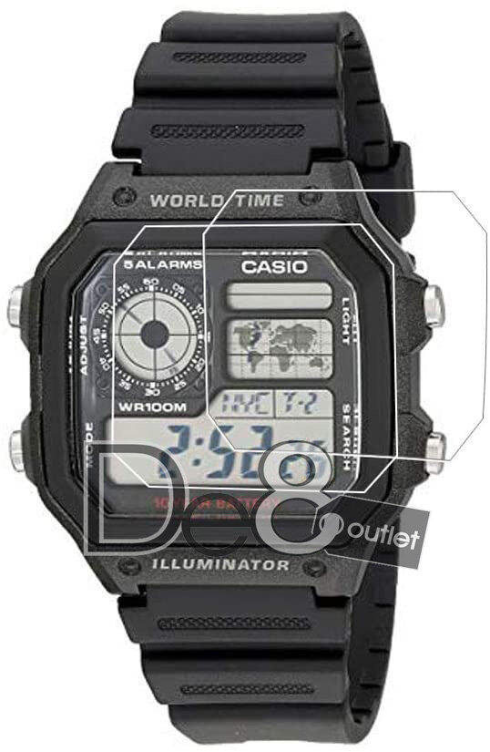 Savvies 6 Pezzi Pellicola Protettiva Per Orologio Casio W-86-1VQES – Protezione Schermo Trasparente Antigraffio - 5