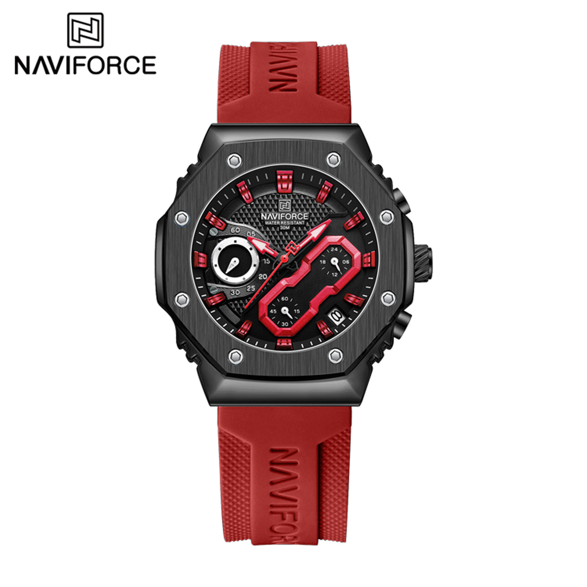 Đồng Hồ Naviforce cho không thấm nước cho nữ thể thao cho nam nữ Đồng hồ đeo tay dây đeo cao su đeo tay phát sáng phụ nữ thanh lịch quà tặng 8035